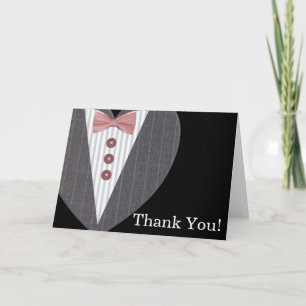 Black and White Tuxedo Thank You Card
