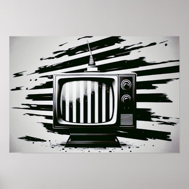 black and white TV poster  (Front)
