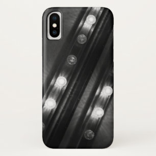 Black and White Twinkle Lights iPhone X Case
