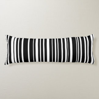 Black and White Uneven Stripes Patterned Body Cushion