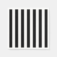 Black and White Vertical Referee Stripes