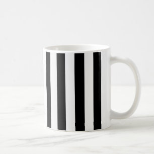 Black and White Vertical Stripes Coffee Mug