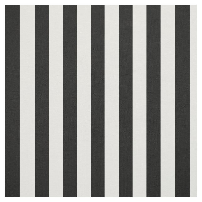 Black and White Vertical Stripes Fabric (Swatch)