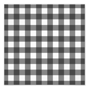 Black and White Vichy Print Gingham Pattern