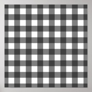 Black and White Vichy Print Gingham Pattern