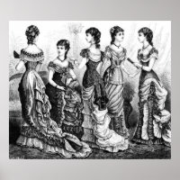 Black And White Victorian Fashions
