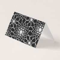 Black And White Vintage Tatted Lace Card