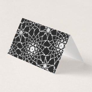 Black And White Vintage Tatted Lace Card