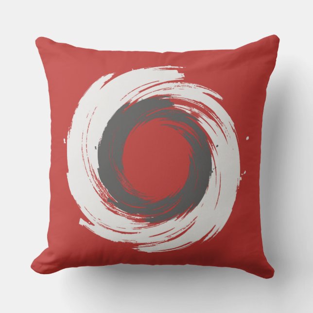 Black and White Vortex Cushion (Front)