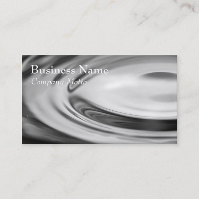 Black and white water ripple Generic business card (Front)