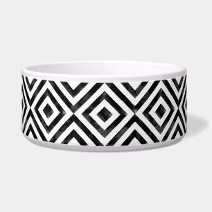 Black and White Watercolor Diamonds Pattern