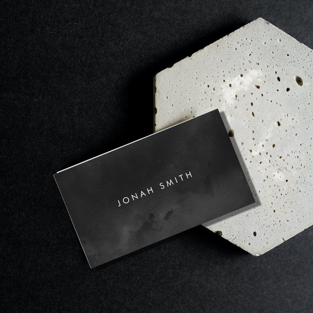 Black and White Watercolor Stylish Business Card (Creator Uploaded)