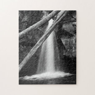 Black and white waterfall jigsaw puzzle