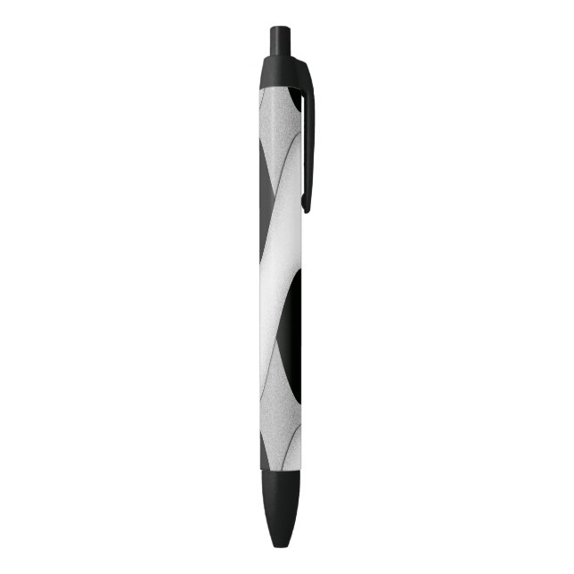 Black and White Wave Ink Pen (Bottom (Vertical))