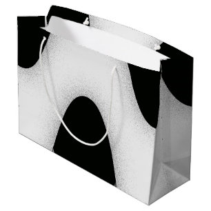 Black and White Wave Large Gift Bag