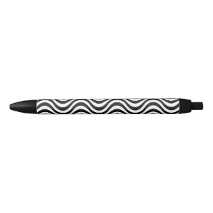 Black and White Waves Ink Pen