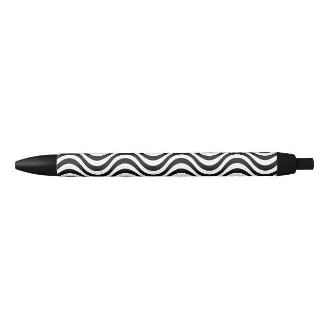 Black and White Waves Ink Pen (Front)