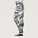 Black and White Waves Pattern Leggings Your Colour<br><div class="desc">Abstract Waves Black and White Pattern Leggings - or Choose / add your favourite background colours !</div>