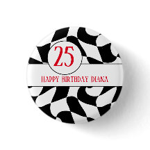 black and white wavy chequered, paper plates