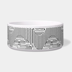 Black and White Wavy Dog Pet 