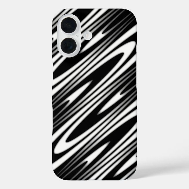 black and white wavy seamless organic pattern Case-Mate iPhone case (Back)