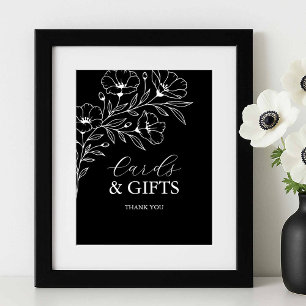 Black and White Wedding Cards and Gifts Poster
