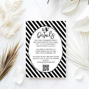 Black and White Wedding Details Enclosure Card