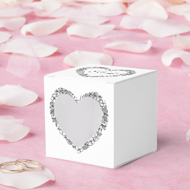 black and white wedding favour box (Wedding)