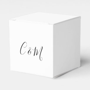 Black and White Wedding Favour Box