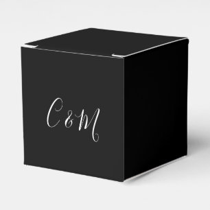 Black and White Wedding Favour Box