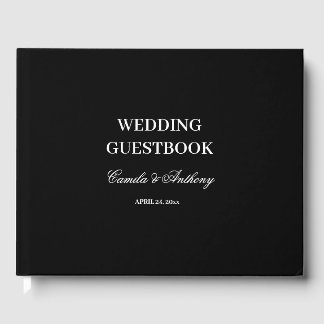Black and White Wedding Guest Book