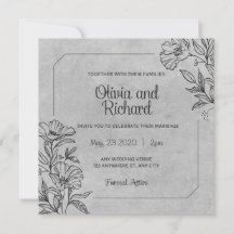 Black and White Wedding Invitation
