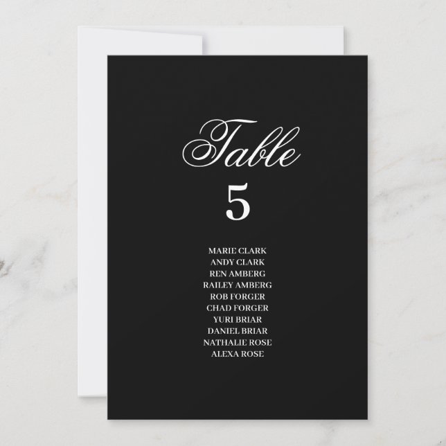 Black and White Wedding Invitation (Front)