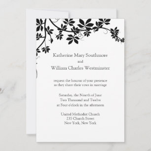 Black And White Wedding Invitations