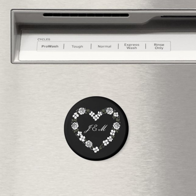 black and white wedding magnet (In Situ (Dishwasher))