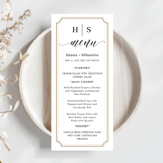 Black and White Wedding Menu (Creator Uploaded)