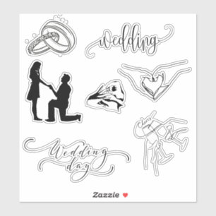 BLack and White Wedding Minimalist