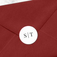 Black and White Wedding Monogram