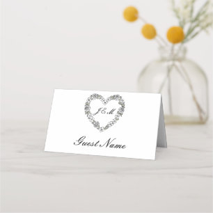 Black and White Wedding Place Card