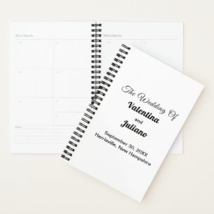 Black and White Wedding Planner