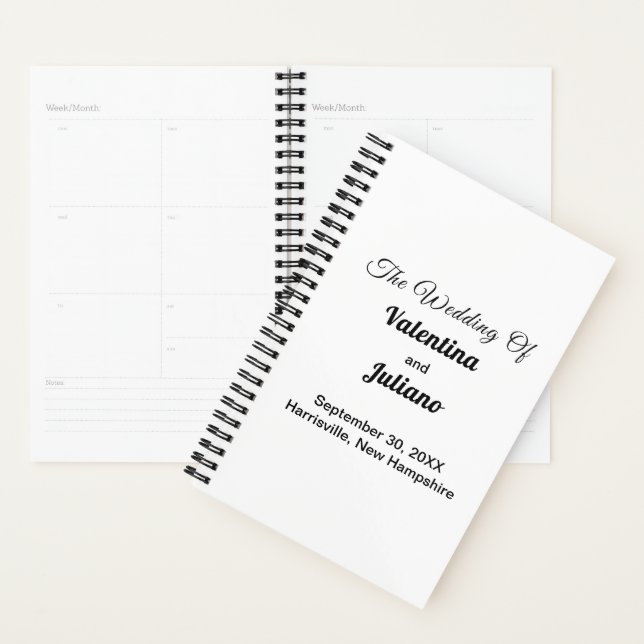 Black and White Wedding Planner (Display)