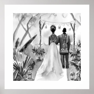 Black and White Wedding Poster