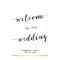 Black And White Wedding Reception Sign Gold 18x24