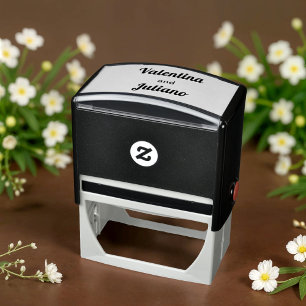 Black and White Wedding Stamp