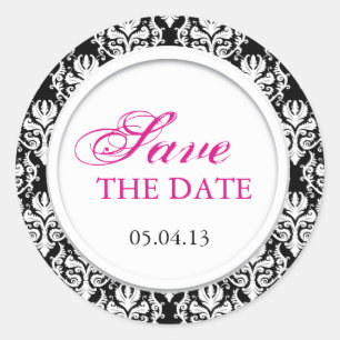 Black and White Wedding Stickers