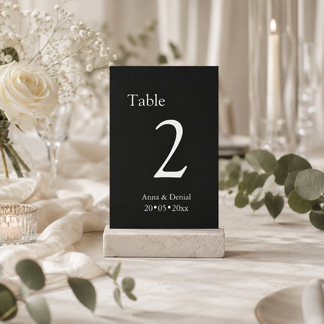 Black and White Wedding table Numbers cards (Creator Uploaded)