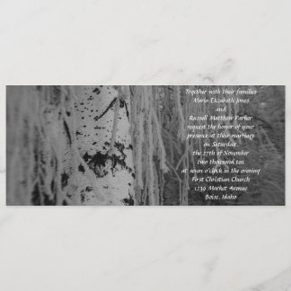 Black and White Weeping Birch Wedding Invitation