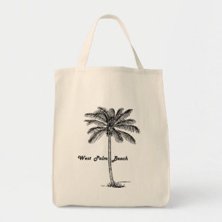 Black and white West Palm Beach & Palm design Tote Bag