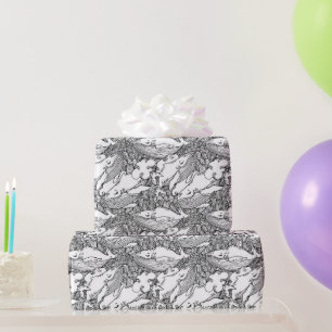 Black And White Whale Humpback Wrapping Paper