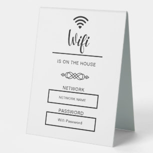 Black and White Wifi Password for Home